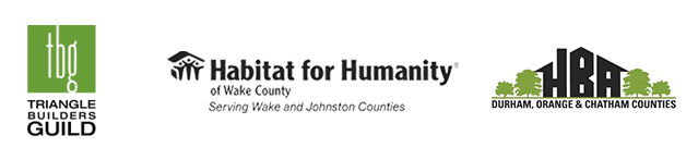 Habitat for Humanity, Triangle Builders Guild, HBA of Durham, Orange and Chatham Counties